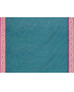 Thumbnail for Piyari Fashion Women`s Cotton Silk Teal Handloom Saree With Blouse