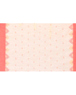 Thumbnail for Piyari Fashion Women's White Cotton Blend Handloom Saree With Red Temple Border