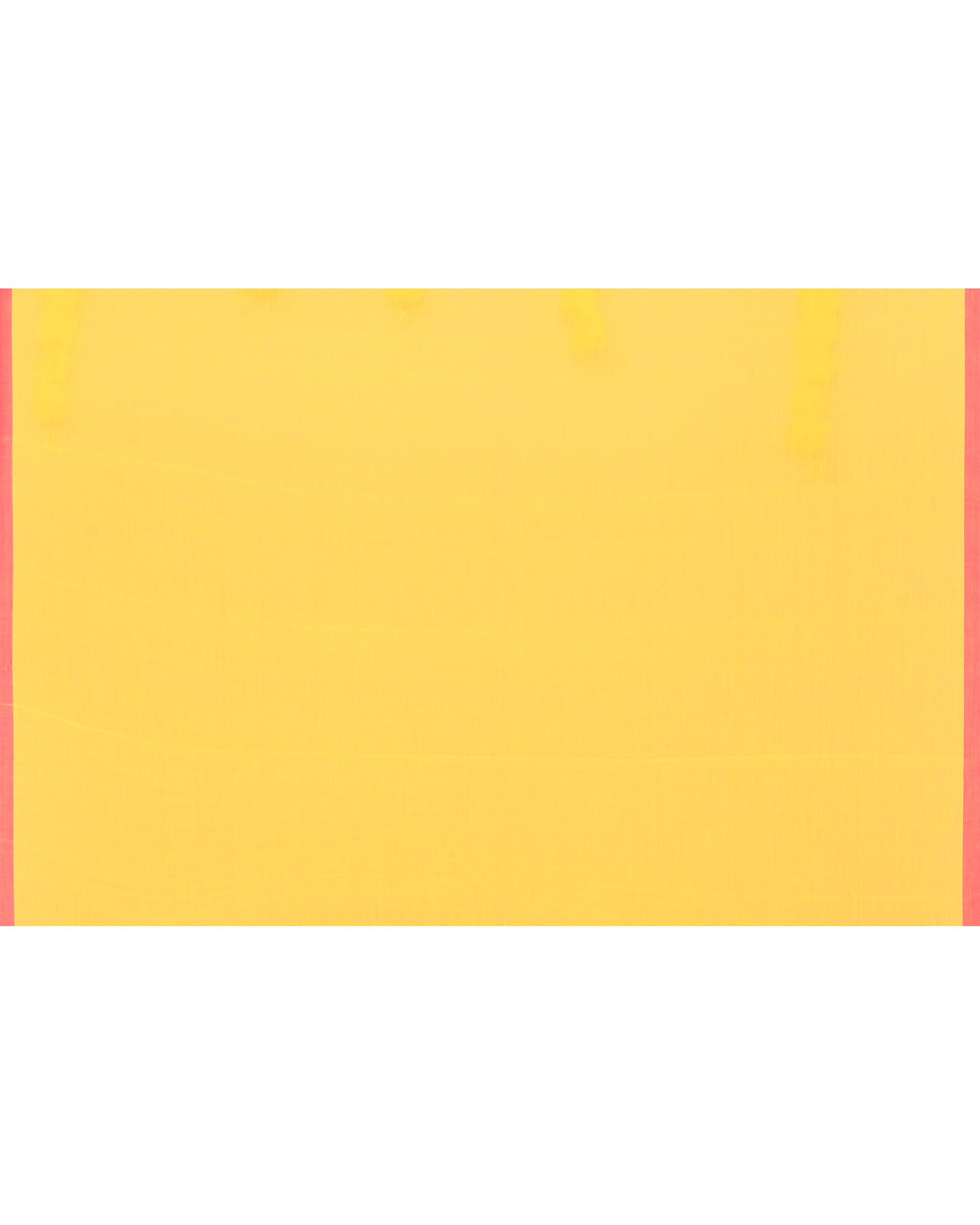 Piyari Fashion Soft Mul Cotton Yellow Jamdani Saree With Net Tassels