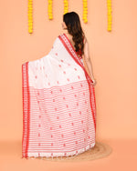 Thumbnail for Piyari Fashion Women's White Cotton Handloom Saree