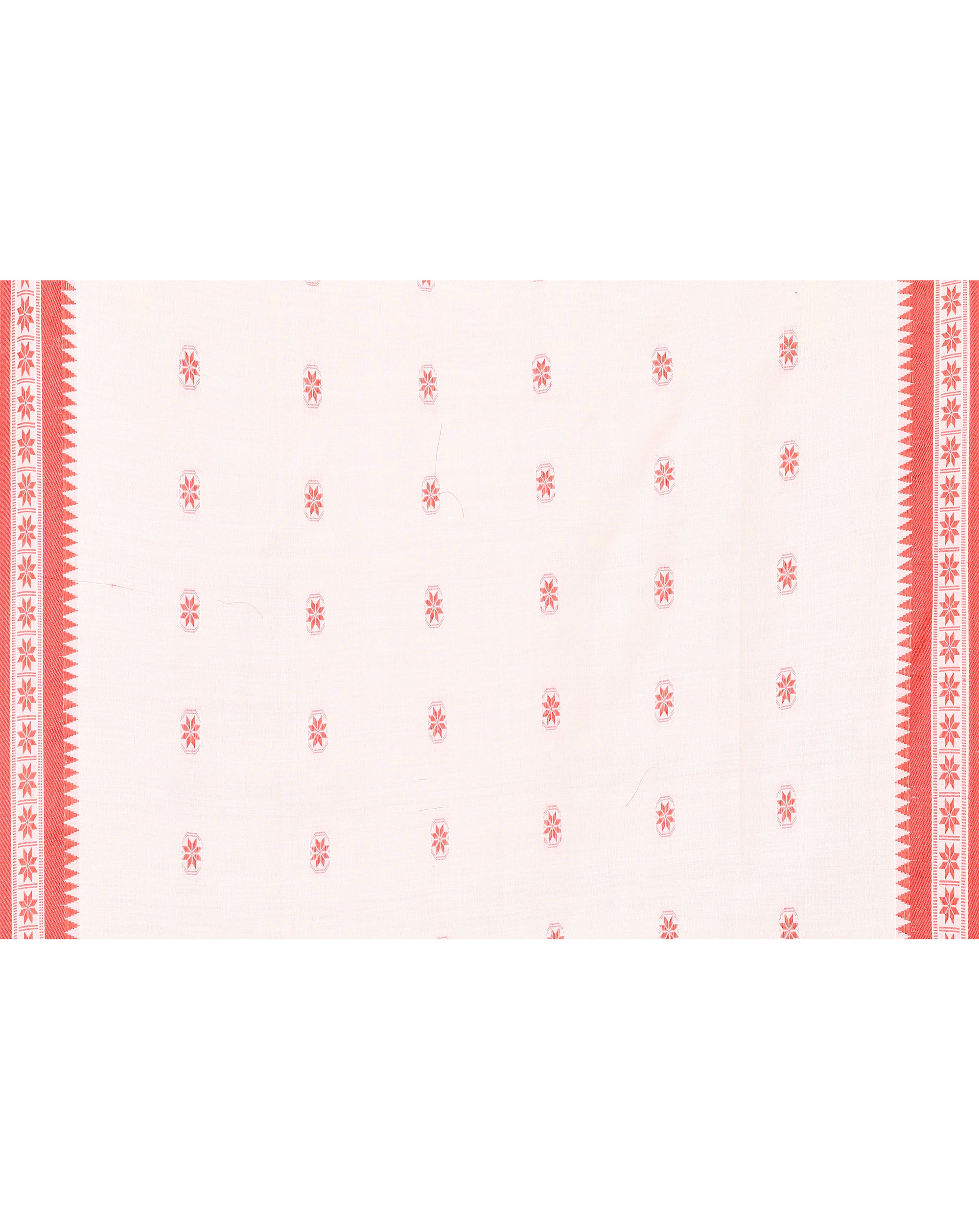 Piyari Fashion Women's White Cotton Handloom Saree
