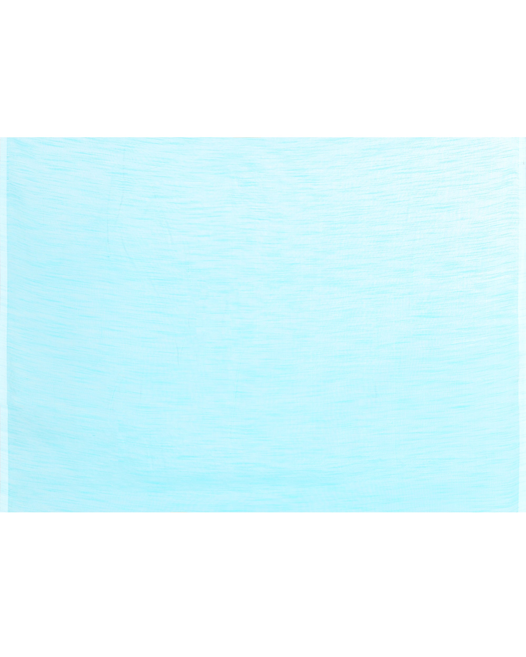 Piyari Fashion Women's Aqua Embellished Cotton Blend Jamdani Saree