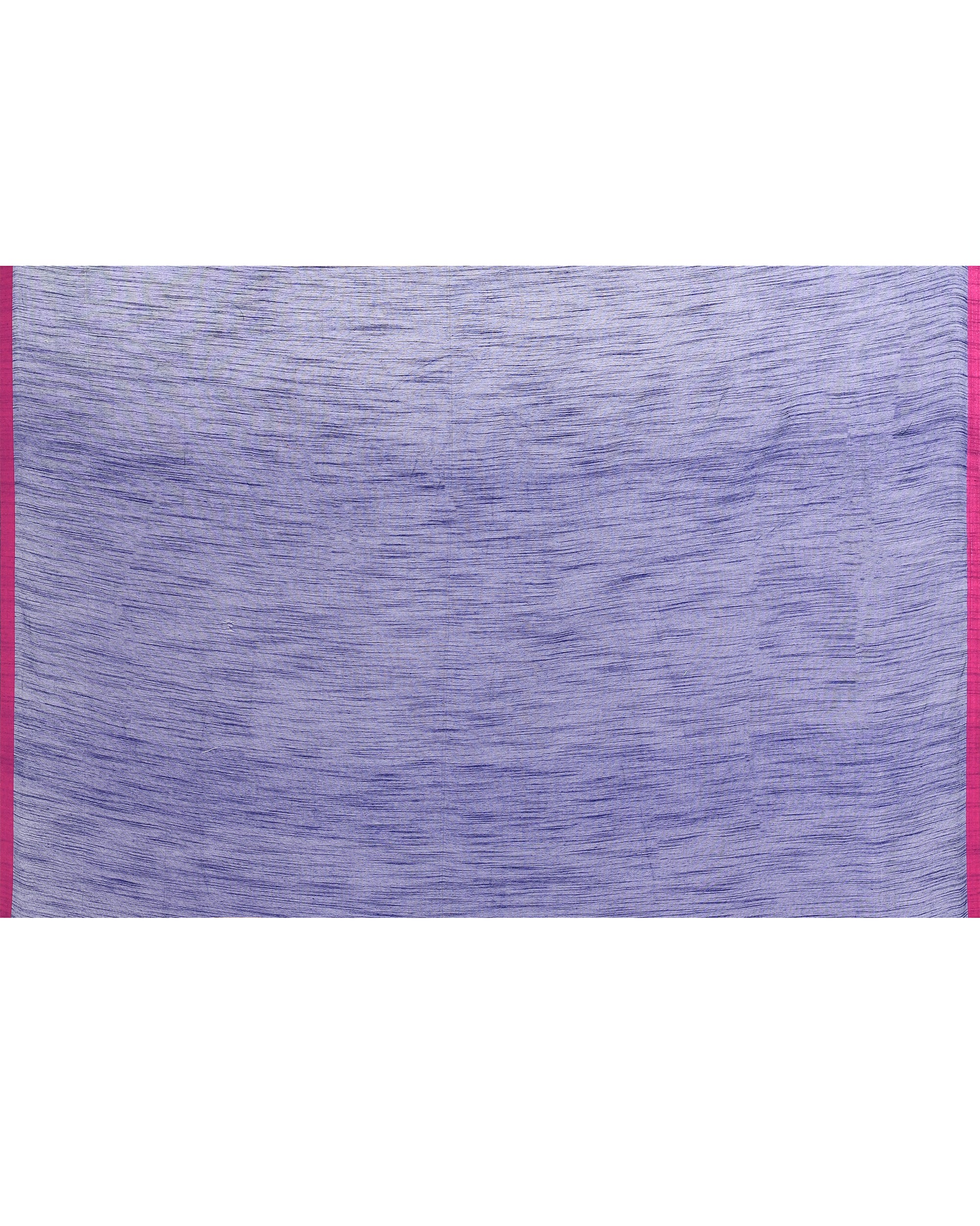 Piyari Fashion Women's Blue Embellished Cotton Blend Jamdani Saree