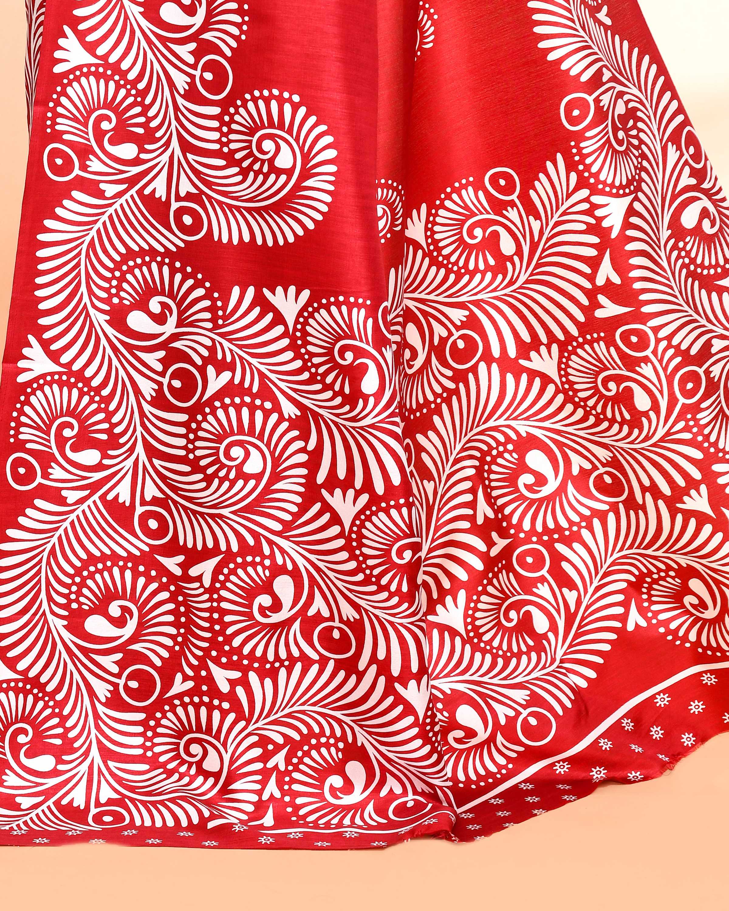 Piyari Fashion PIyari Fashion Maroon Printed Saree With Blouse