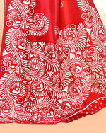 Thumbnail for Piyari Fashion PIyari Fashion Maroon Printed Saree With Blouse