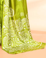 Thumbnail for Piyari Fashion PIyari Fashion Olive Printed Saree With Blouse