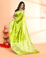 Thumbnail for Piyari Fashion PIyari Fashion Olive Printed Saree With Blouse