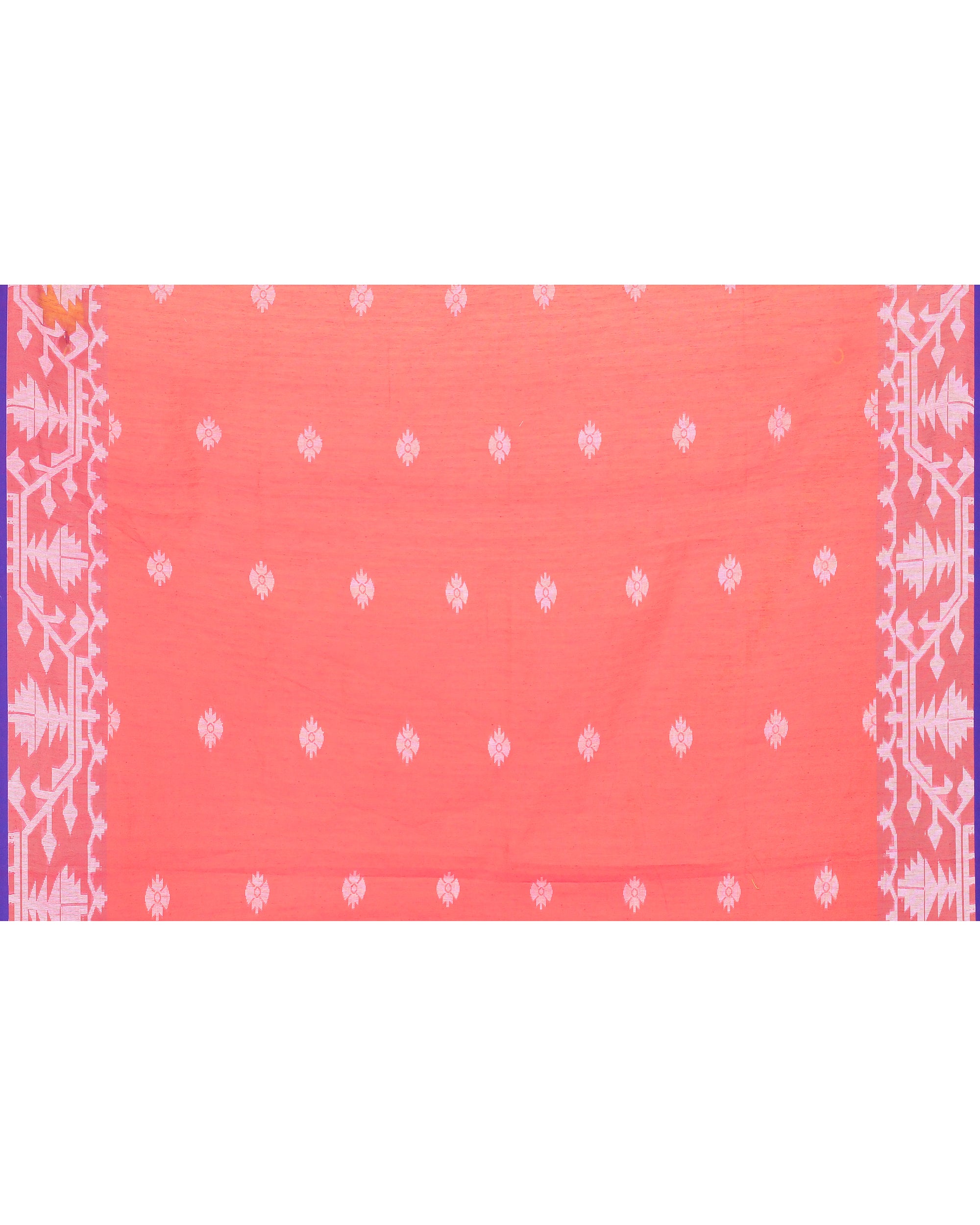 Piyari Fashion Women's Rani Pink Resham Silk Jamdani Saree