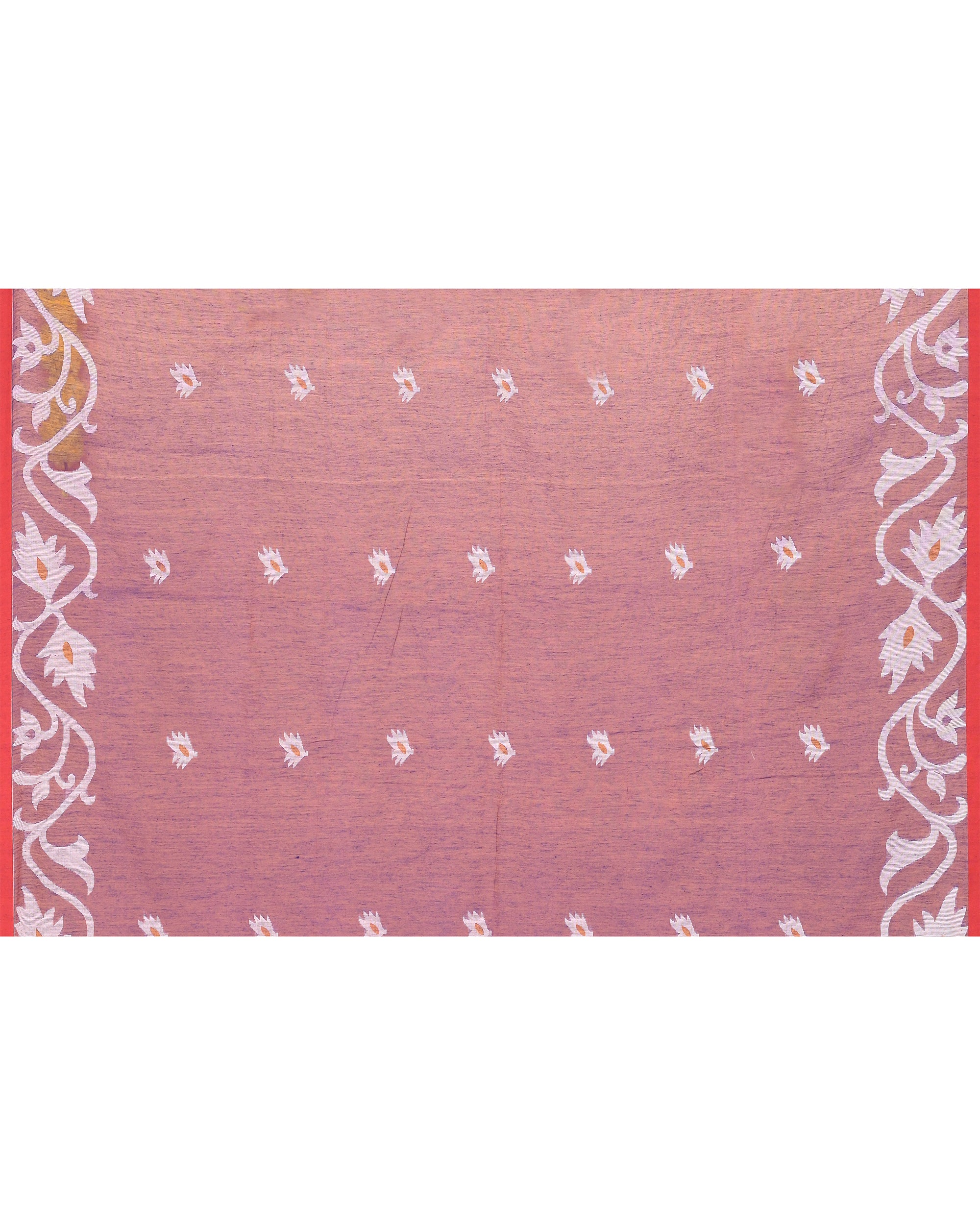 Piyari Fashion Women's Purple Resham Silk Jamdani Saree