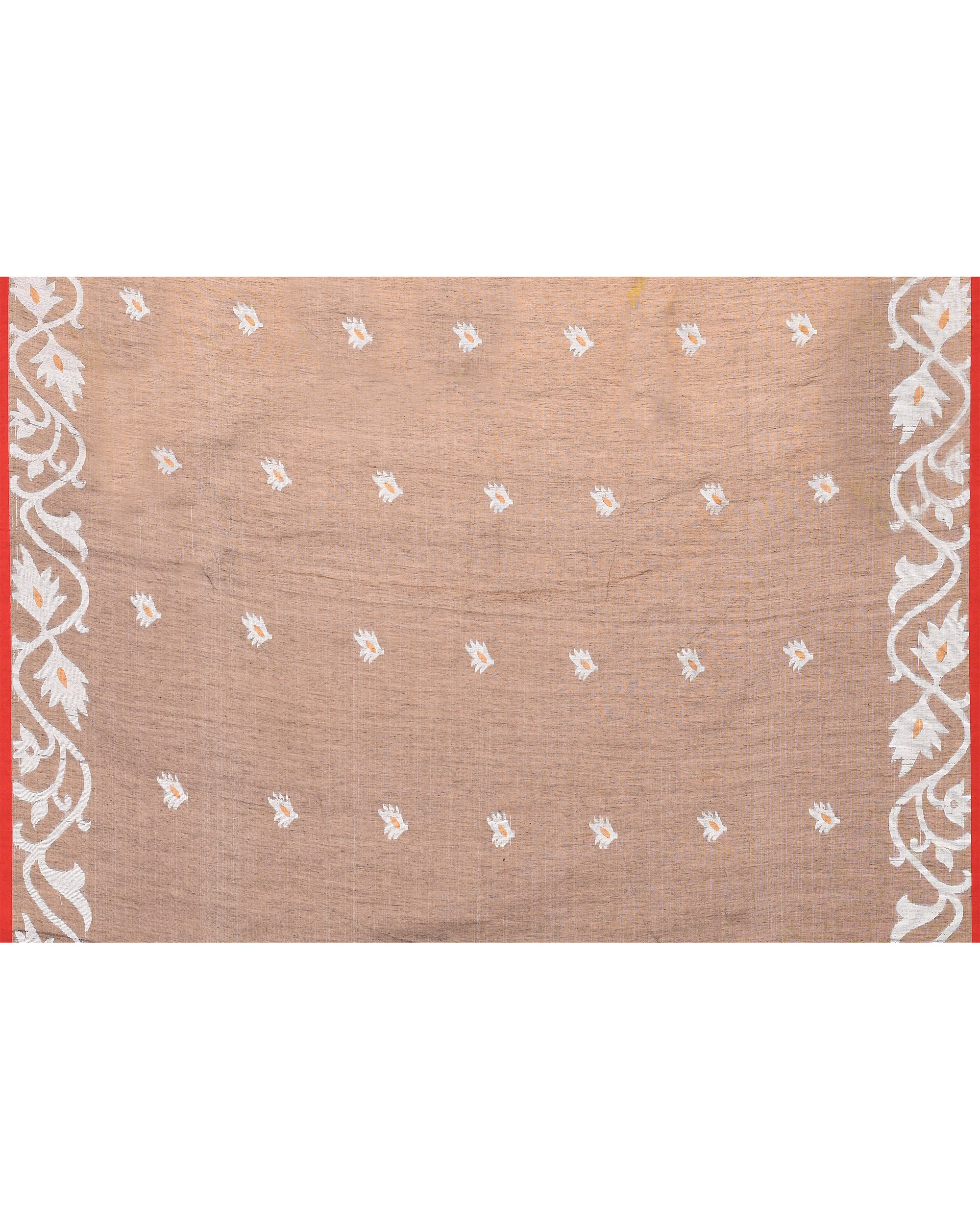 Piyari Fashion Women's Grey Resham Silk Jamdani Saree