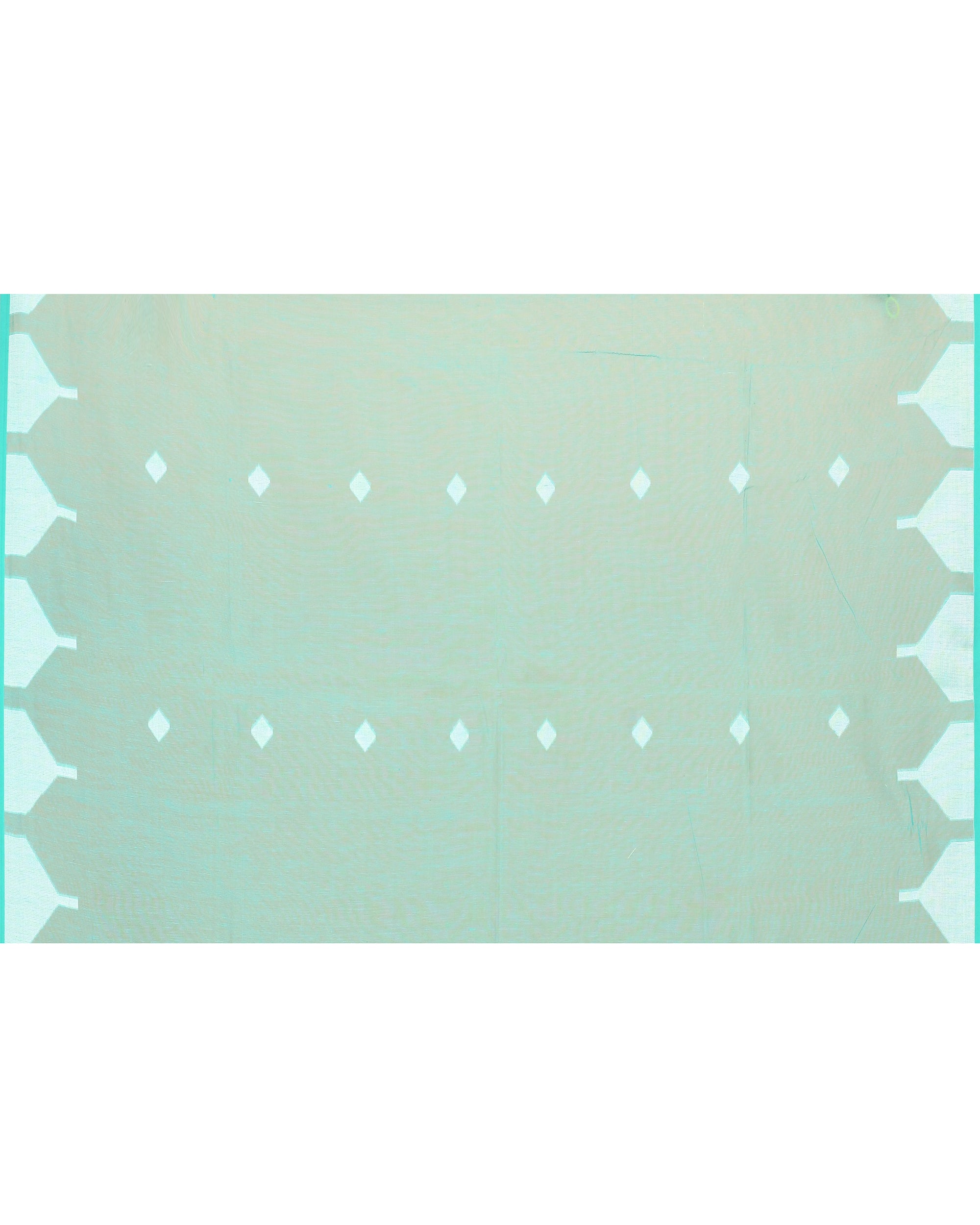 Piyari Fashion Women's Turquoise Resham Silk Jamdani Saree