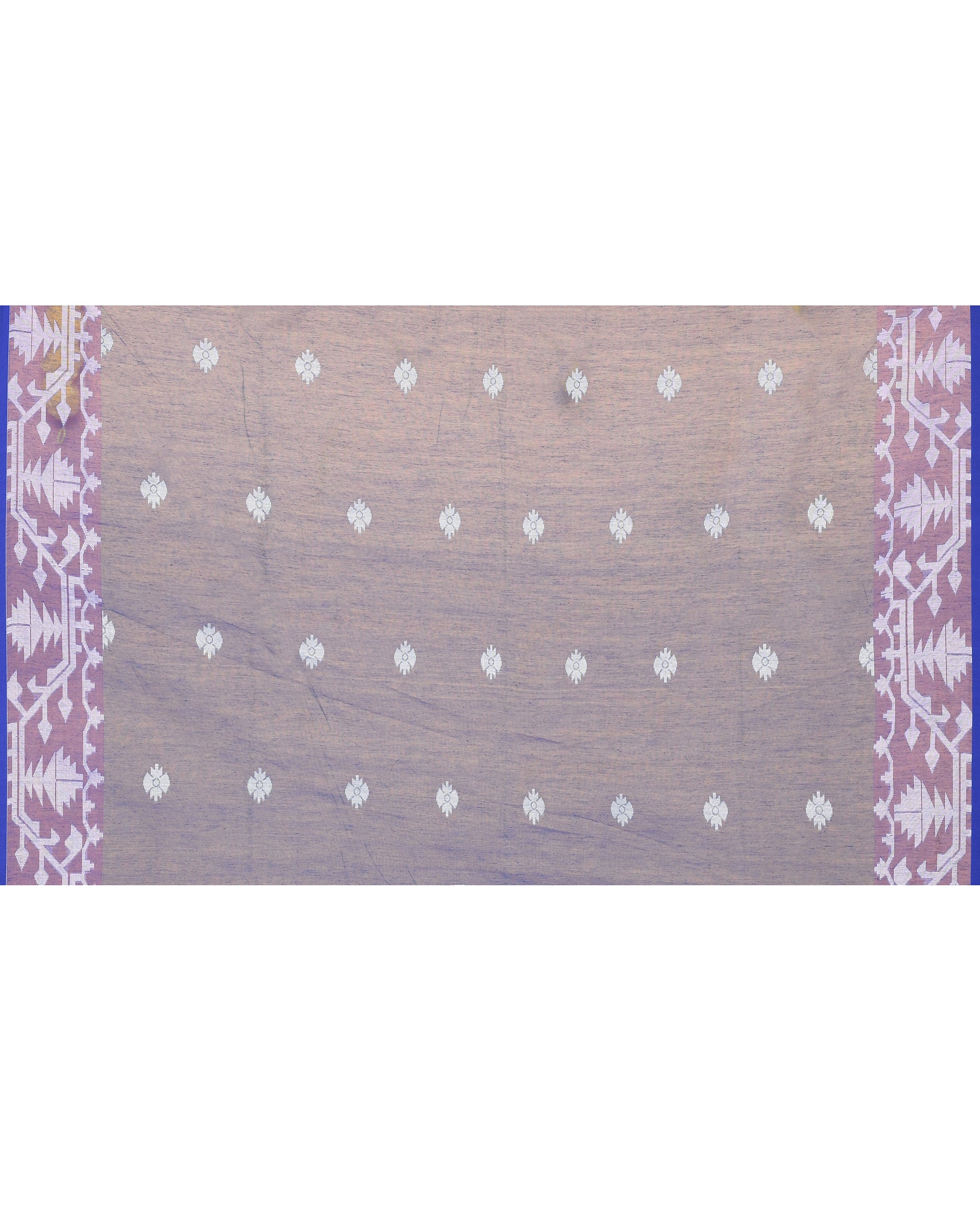Piyari Fashion Women's Blue Resham Silk Jamdani Saree