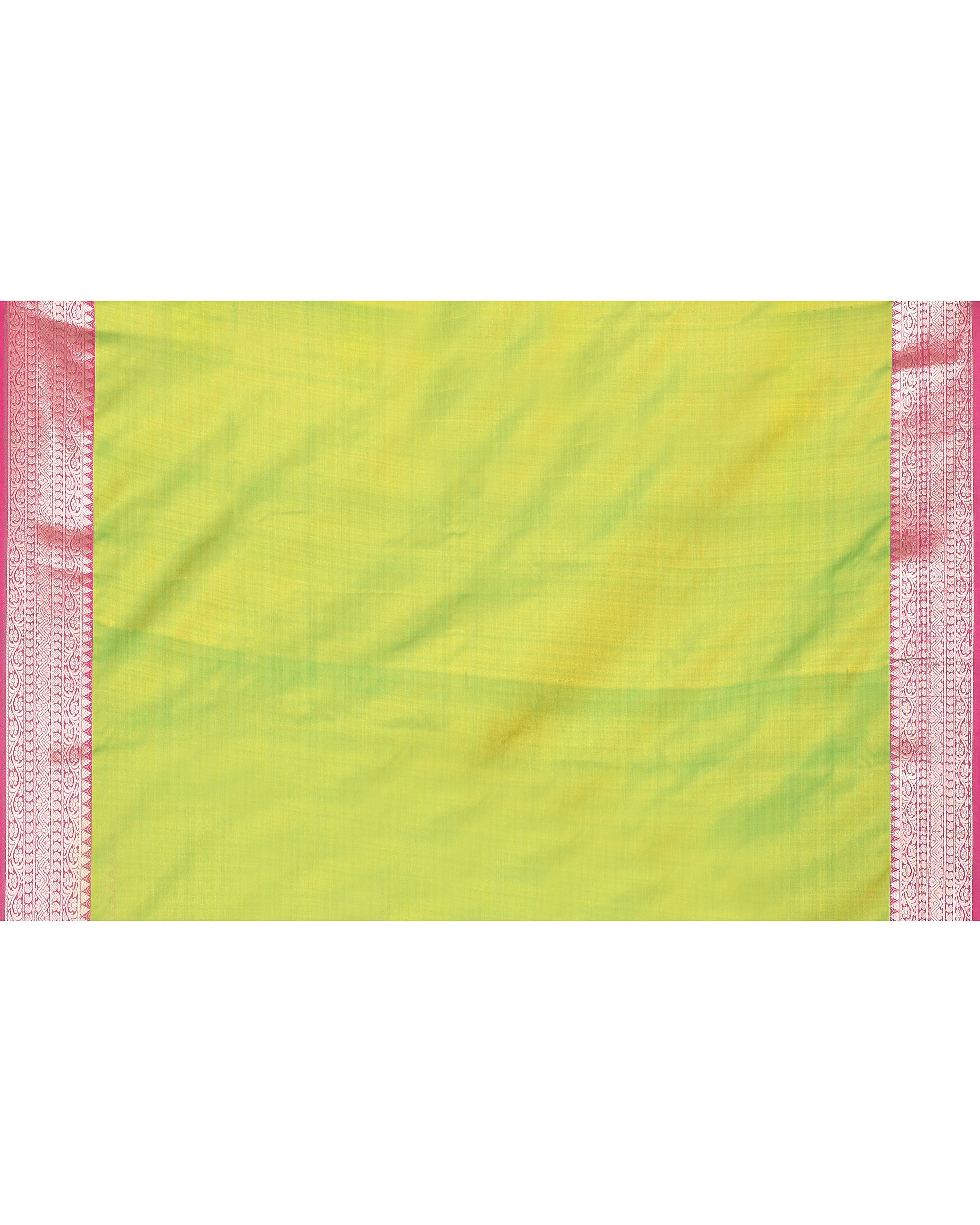 Piyari Fashion Women's Handloom Pink Orange Dual Tone Bangalore Silk Saree With Zari Border
