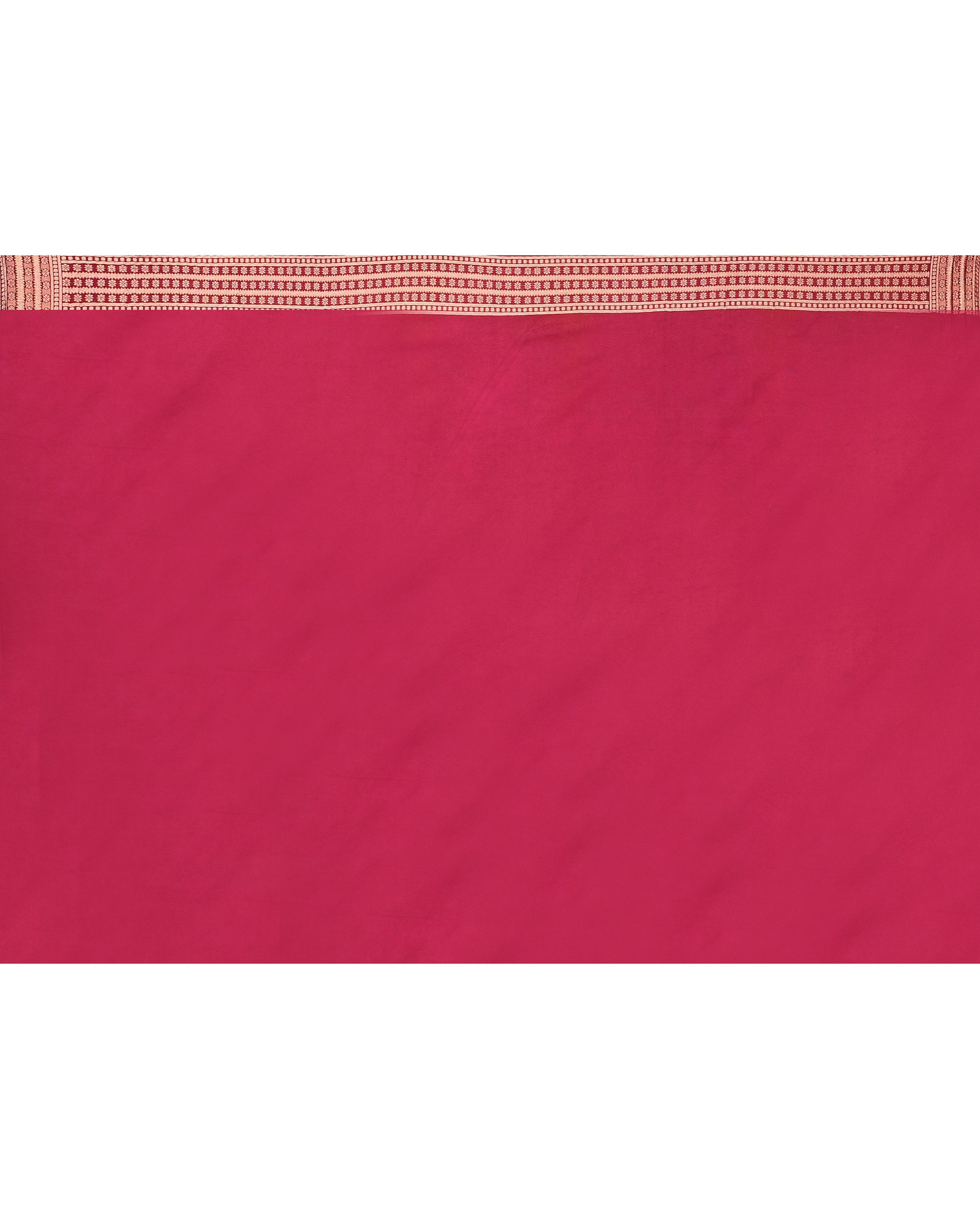 Piyari Fashion Women's Handloom Deep Magenta Bangalore Silk Saree With Zari Border