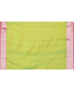 Thumbnail for Piyari Fashion Women's Handloom Pastel Pink Yellow Bangalore Silk Saree With Zari Border