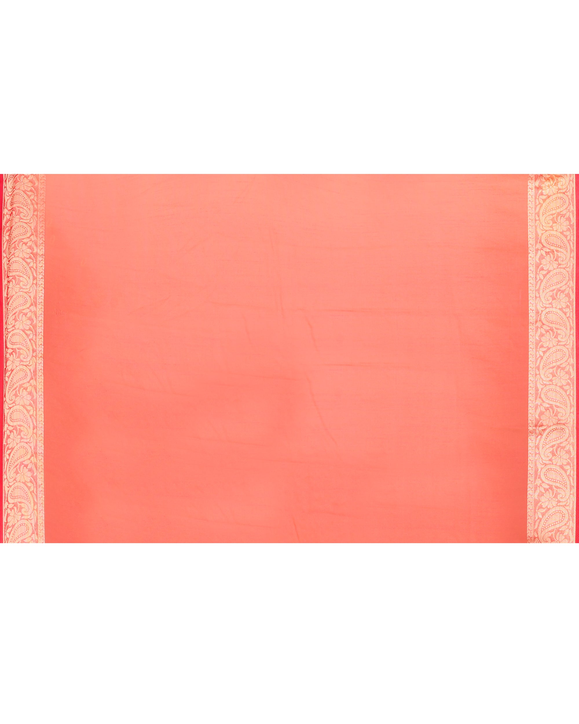 Piyari Fashion Women's Orange Organza Silk Saree With Zari Border
