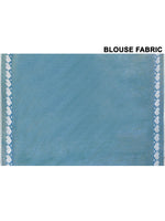 Thumbnail for Piyari Fashion Women's Love Border Navy Blue Tissue Saree With Blouse Piece