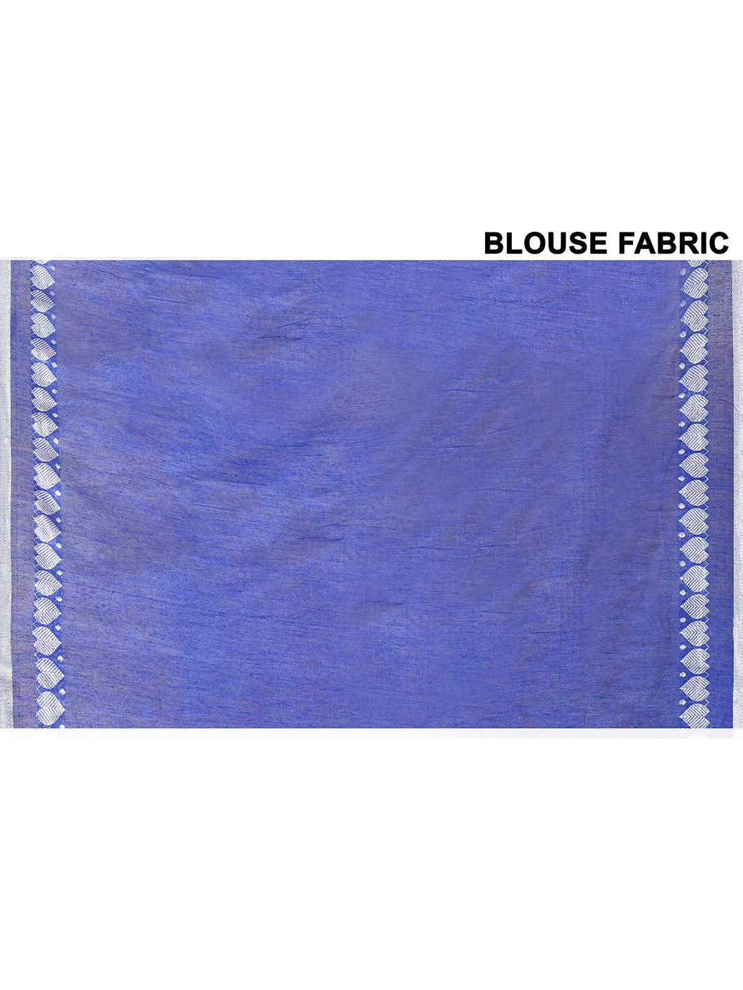 Piyari Fashion Women's Love Border Royal Blue Tissue Saree With Blouse Piece
