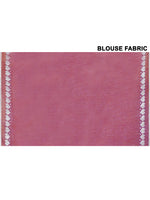 Thumbnail for Piyari Fashion Women's Love Border Purple Tissue Saree With Blouse Piece