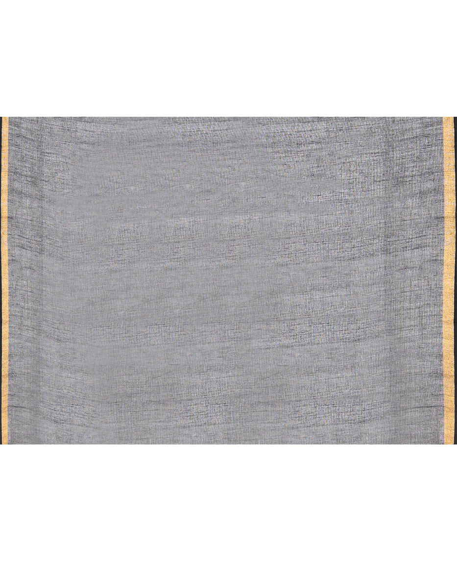 Piyari Fashion Women's Black Blue Cotton Handloom Jamdani Saree With Blouse