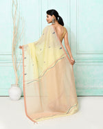 Thumbnail for Piyari Fashion Women's Cream Cotton Handloom Jamdani Saree With Blouse