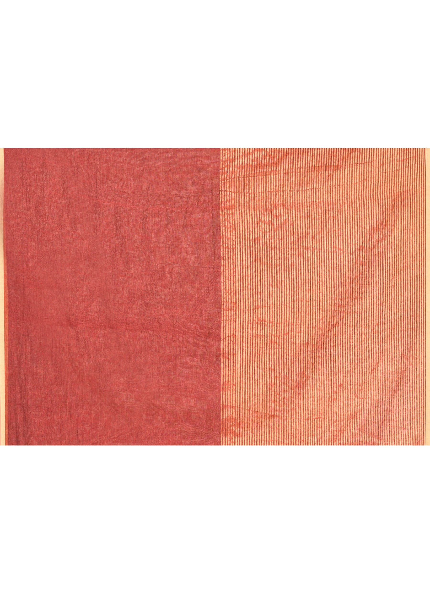 Piyari Fashion Women`s Maroon Cotton Handloom Saree With Gold Zari Stripes