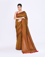 Thumbnail for Piyari Fashion Women's Bronze Embellished Sequined Cotton Saree