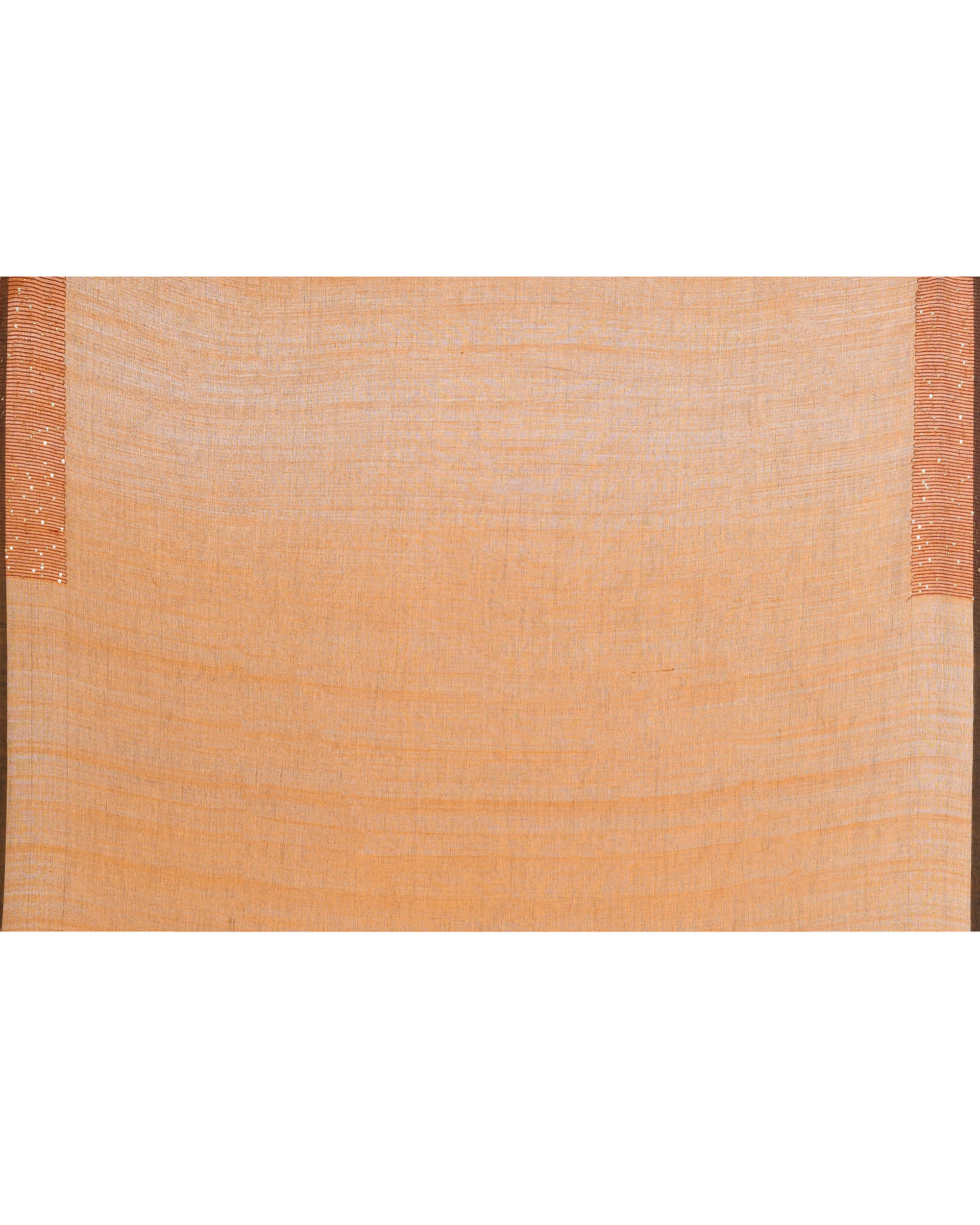 Piyari Fashion Women's Bronze Embellished Sequined Cotton Saree