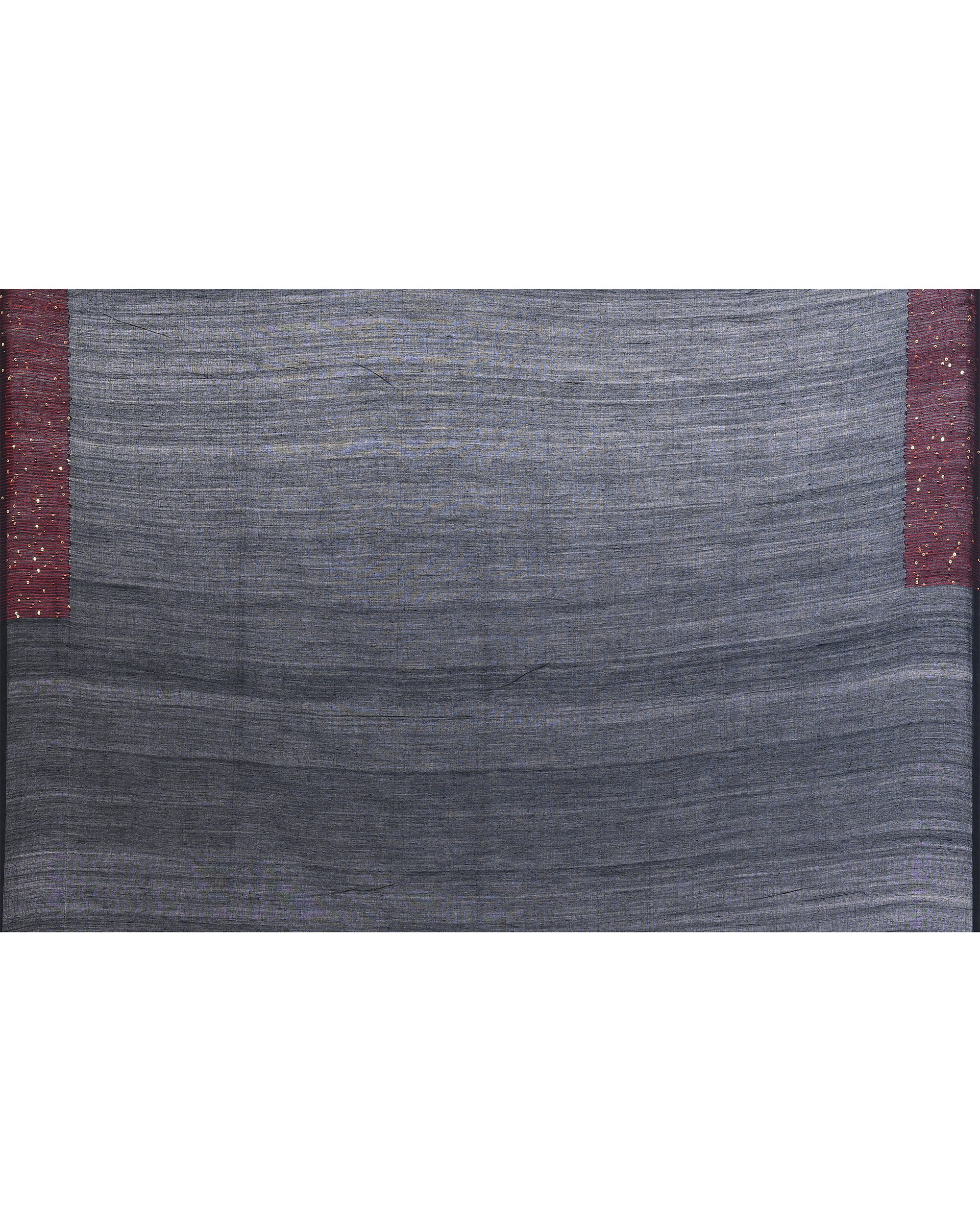 Piyari Fashion Women's Black Embellished Sequined Cotton Saree