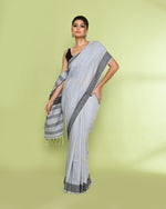 Thumbnail for Piyari Fashion Women's Pearl Embellished Cotton Saree