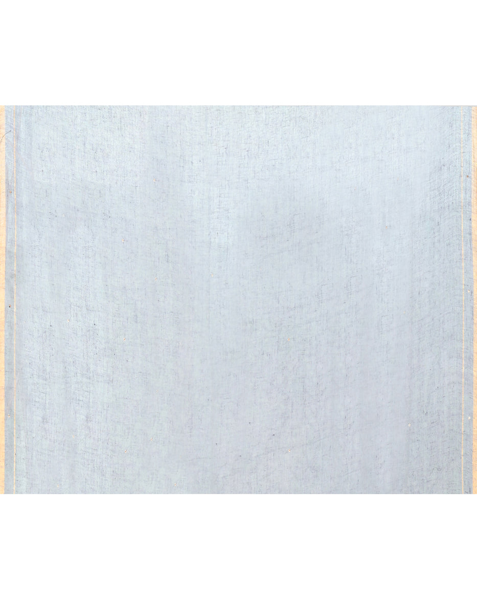 Piyari Fashion Women's Dim Gray Handloom Linen Sequin Saree With Blouse