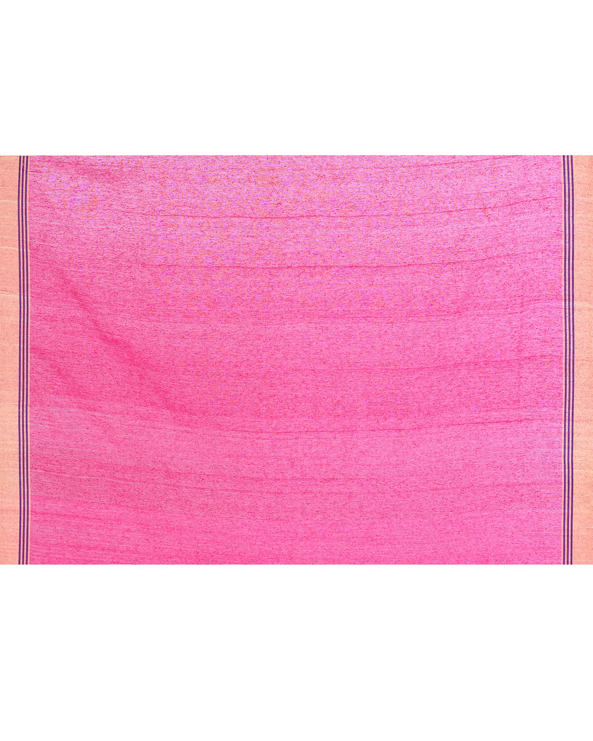 Piyari Fashion Women's Rani Pink Embellished Matka Silk Jamdani Saree