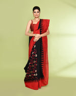 Thumbnail for Piyari Fashion Women's Black Embellished Matka Silk Jamdani Saree