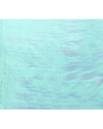 Thumbnail for Piyari Fashion Women's Green Blue Dual Tone Organic Tissue Saree With Blouse Piece