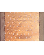 Thumbnail for Piyari Fashion Women's Gold Magenta Zari Cotton Tissue Jamdani Saree