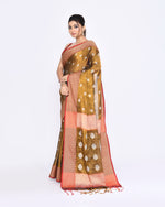 Thumbnail for Piyari Fashion Women's Golden Zari Cotton Tissue Jamdani Saree