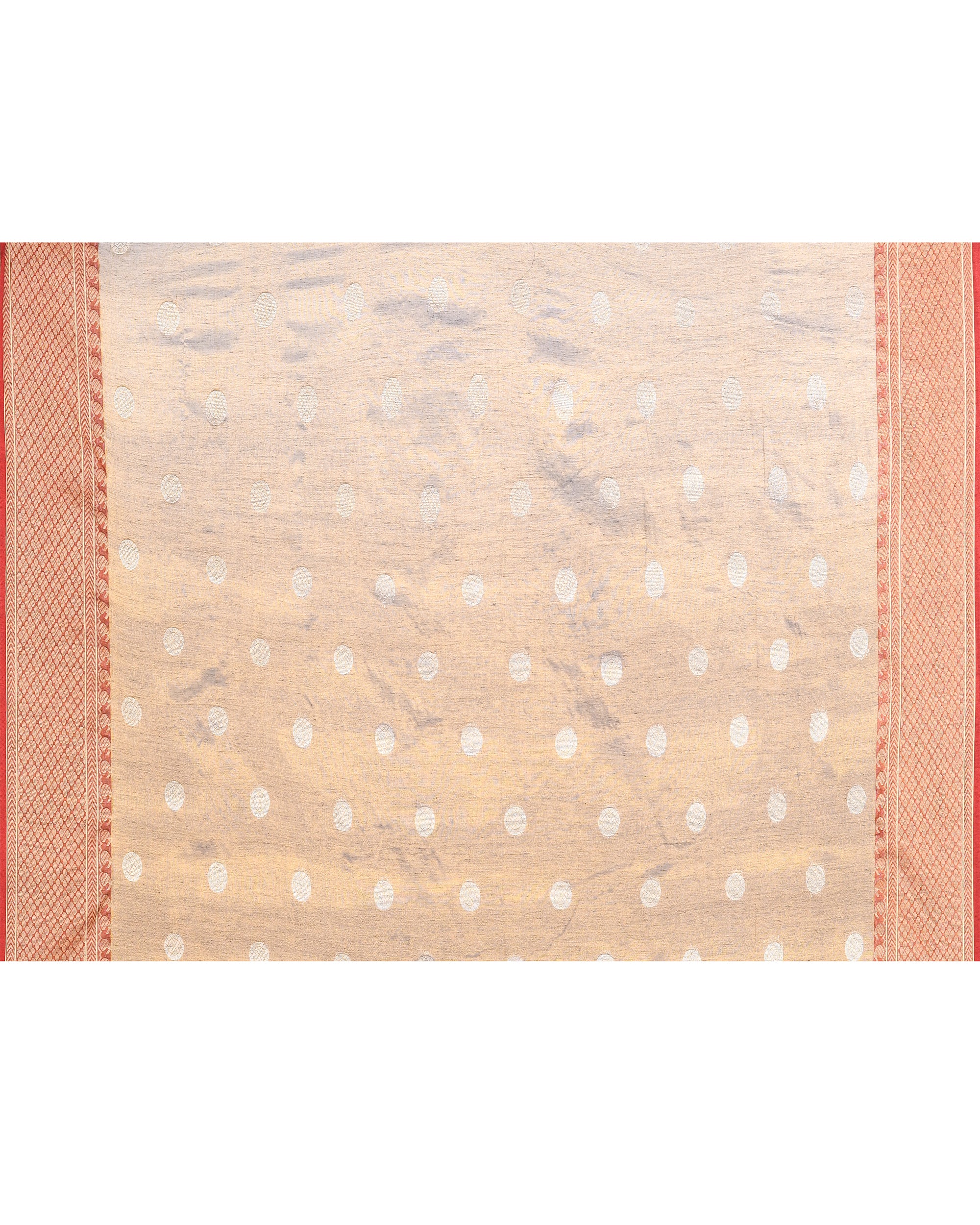 Piyari Fashion Women's Golden Zari Cotton Tissue Jamdani Saree