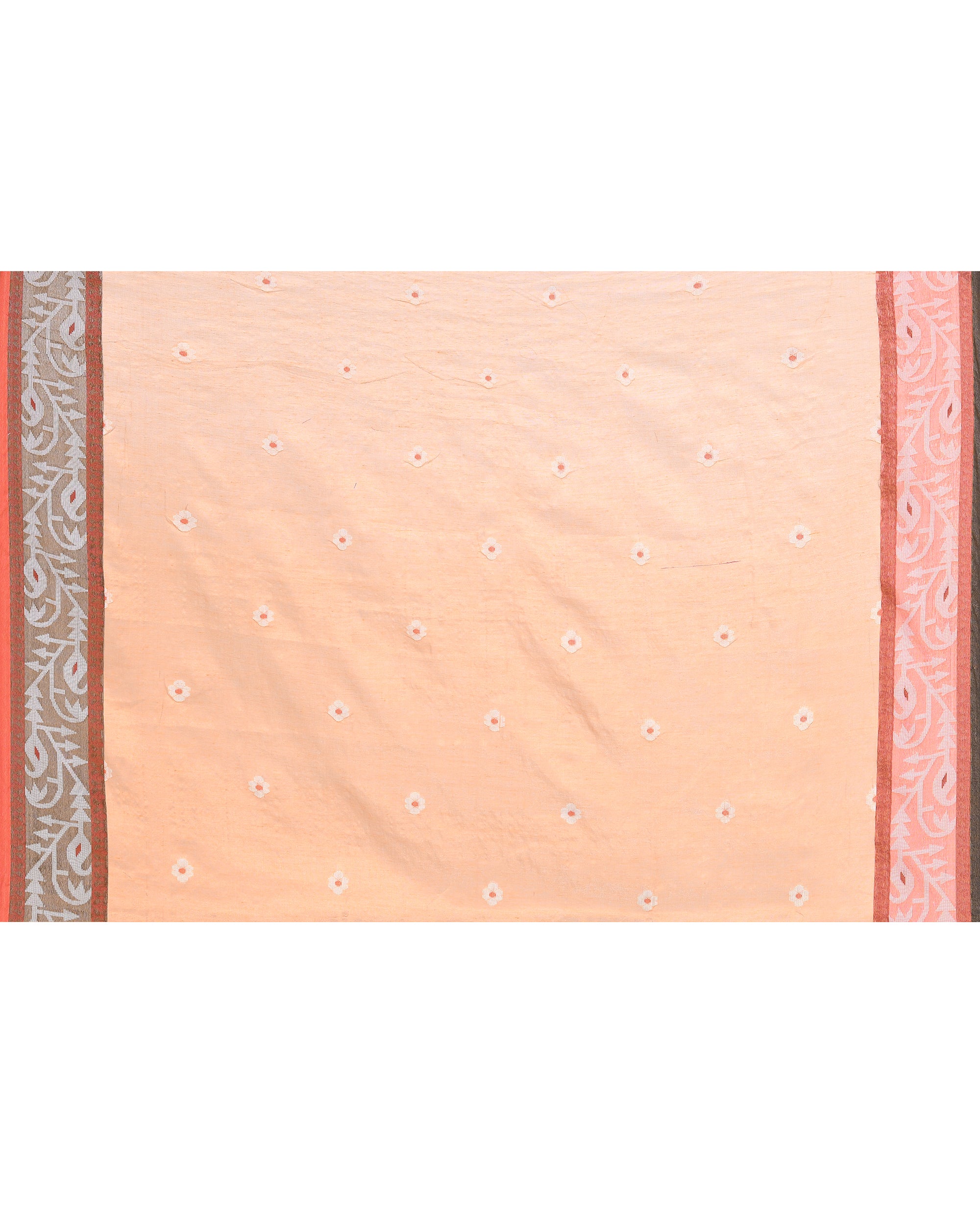 Piyari Fashion Women's Gold Zari Cotton Tissue Jamdani Saree