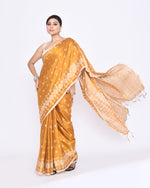 Thumbnail for Piyari Fashion Women's Gold Zari Cotton Tissue Jamdani Saree