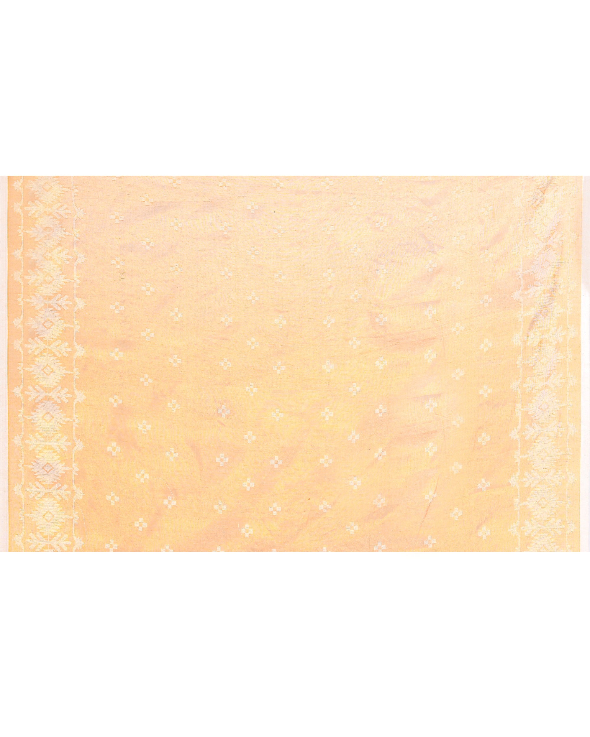 Piyari Fashion Women's Gold Zari Cotton Tissue Jamdani Saree