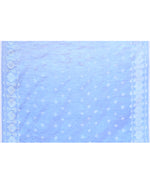 Thumbnail for Piyari Fashion Women's Blue Zari Cotton Tissue Jamdani Saree