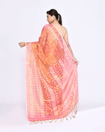 Thumbnail for Piyari Fashion Women's Deep Peach Zari Cotton Tissue Jamdani Saree
