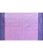 Thumbnail for Piyari Fashion Women's Pink Blue Zari Cotton Tissue Jamdani Saree