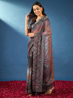 Thumbnail for NOZ2TOZ Women's Georgette Black Embellished Designer Saree With Blouse Piece - Distacart