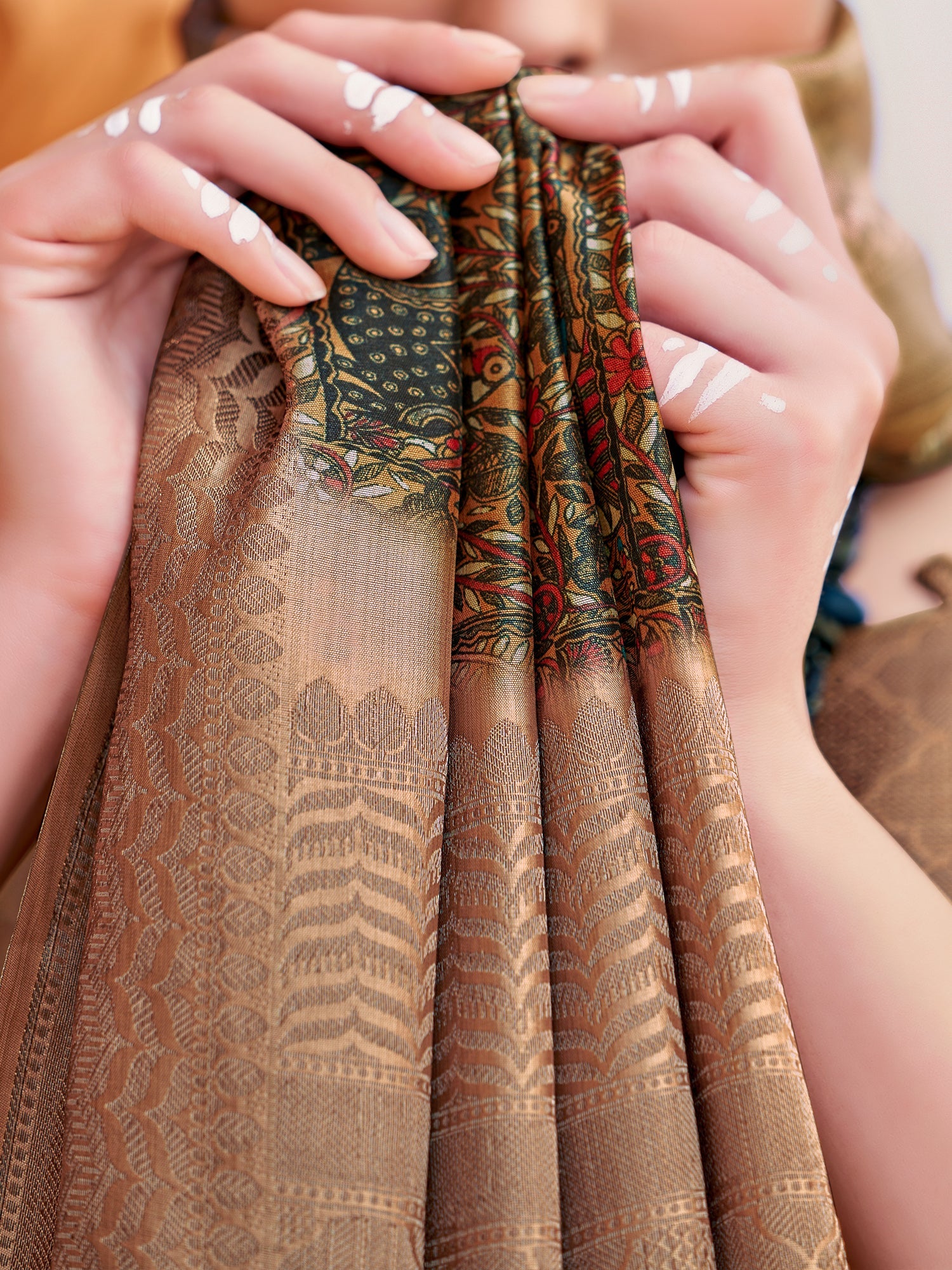 NOZ2TOZ Women's Silk Blend Multi Color Woven Design Designer Saree With Blouse Piece - Distacart