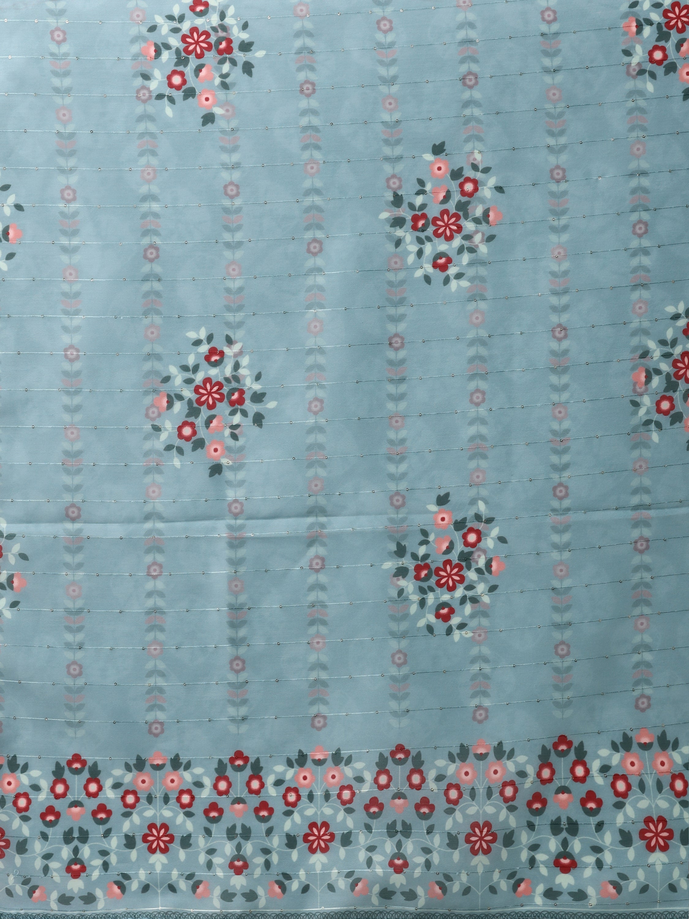 Blue Embroidered Kurta Pant & Dupatta Set, Multicolor - Hiral Fashion - Dista