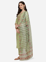 Thumbnail for Embroidered Kurta With Pant & Dupatta Set, Multicolor - Hiral Fashion - Distacart