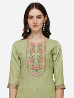 Thumbnail for Embroidered Kurta With Pant & Dupatta Set, Multicolor - Hiral Fashion - Distacart
