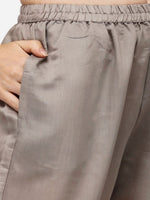 Thumbnail for Hand Embroidered Kurta With Pant & Printed Dupatta Set, Multicolor - Hiral Fashion - Distacart