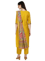 Thumbnail for Embroidered Kurta With Pant & Printed Dupatta Set, Multicolor - Hiral Fashion - Distacart